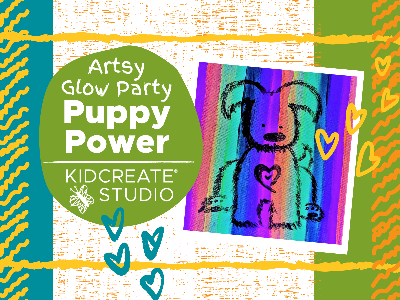 Kidcreate Studio - Newport News. Artsy Glow Party- Puppy Power (4-9 Years)